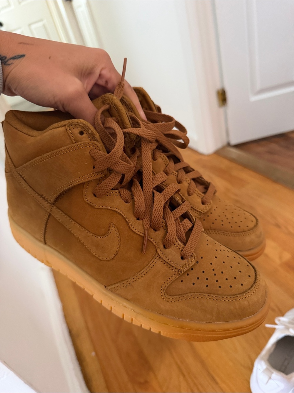 Nike Men’s High-Top Sneakers in Wheat/Tan Suede